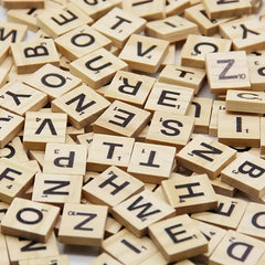 Wood Letter Tiles for Crafts and Games