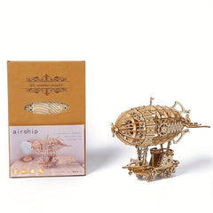 3D Wooden Airship Puzzle Table Decoration Model Toy