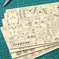3D Wooden Airship Puzzle Table Decoration Model Toy