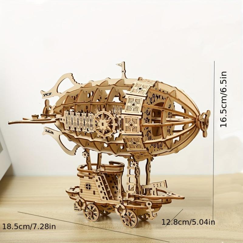 3D Wooden Airship Puzzle Table Decoration Model Toy
