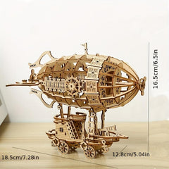 3D Wooden Airship Puzzle Table Decoration Model Toy