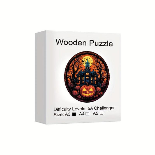 Halloween Bat Pumpkin Theme Wooden Jigsaw Puzzles