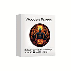 Halloween Bat Pumpkin Theme Wooden Jigsaw Puzzles