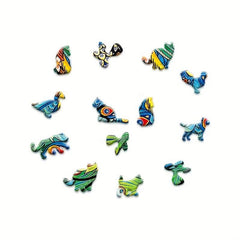 Peacock Shaped 3D Wood Puzzle Toy - Difficult Decompression