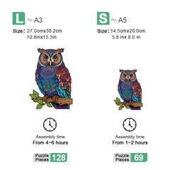 Owl Wooden Puzzle High Difficulty Challenging Gift Pack