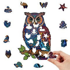 Owl Wooden Puzzle High Difficulty Challenging Gift Pack