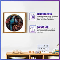 Lovebirds Woodcarving Puzzle - Unique Shaped Pieces - Family Game