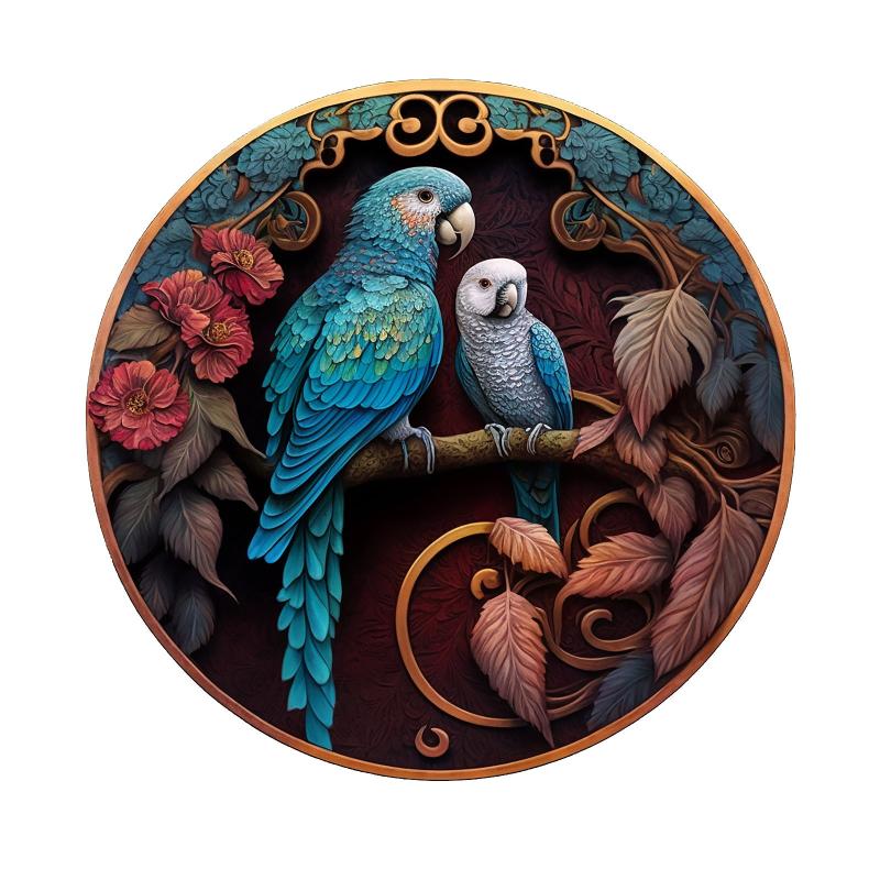 Lovebirds Woodcarving Puzzle - Unique Shaped Pieces - Family Game