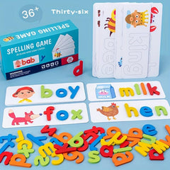 Kids Wooden Puzzle Spelling Word Game with 26 English Letters