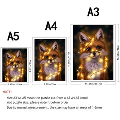 Wooden Animal Puzzle Toy for Stress Relief, Halloween Gift Wrap