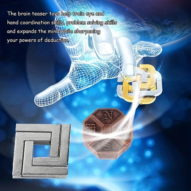 4pcs IQ Test Jigsaw Puzzle Mind Games Kids Adults Party Favors Challenge
