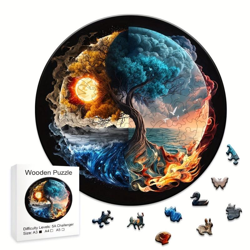 Yin Yang Wooden Puzzle - Maternal Love - Family Puzzle