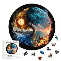 Yin Yang Wooden Puzzle - Maternal Love - Family Puzzle