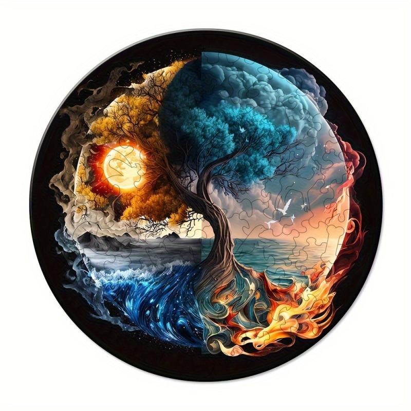 Yin Yang Wooden Puzzle - Maternal Love - Family Puzzle