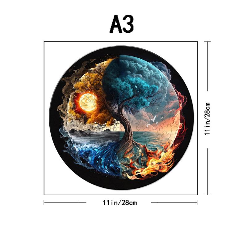 Yin Yang Wooden Puzzle - Maternal Love - Family Puzzle