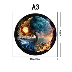 Yin Yang Wooden Puzzle - Maternal Love - Family Puzzle