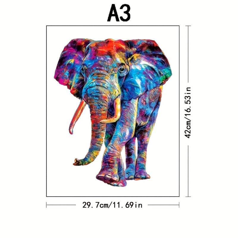 Elephant Wooden Puzzle for Adults and Kids