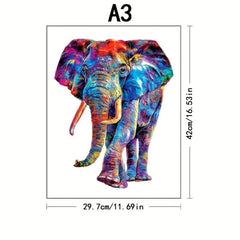 Elephant Wooden Puzzle for Adults and Kids