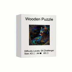 Wooden Jigsaw Puzzle - Cat Shaped Pieces - Fun Family Game