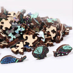 Wolf Wooden Jigsaw Puzzles For Adults&12 Years - Unique Animal Shaped Puzzles