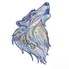 Wolf Wooden Jigsaw Puzzles For Adults&12 Years - Unique Animal Shaped Puzzles
