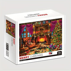 1000pcs Santa Claus Wooden Jigsaw Puzzles Christmas Games for Boys Girls