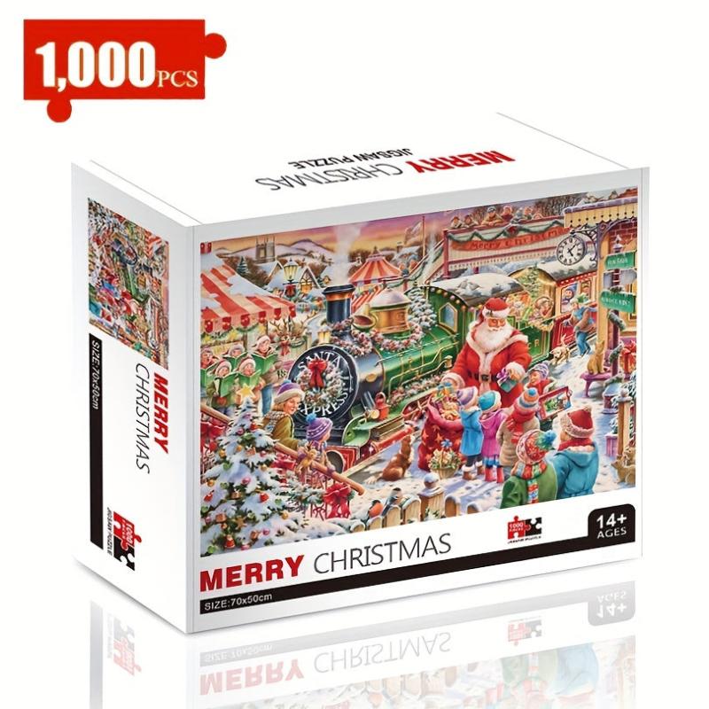 1000pcs Santa Claus Wooden Jigsaw Puzzles Christmas Games for Boys Girls