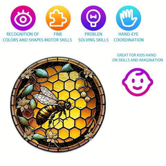 Bee Wooden Animal Puzzle Irregular Jigsaw High Difficulty Magic Toy