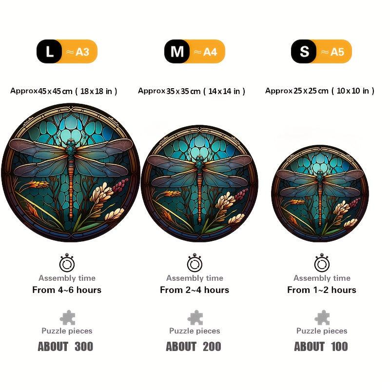 Dragonfly Window Wooden Puzzle for Advanced Players