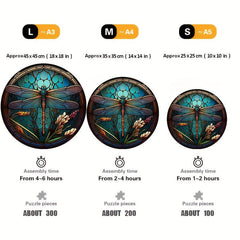 Dragonfly Window Wooden Puzzle for Advanced Players