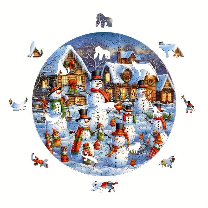 Christmas Snowman Home Jigsaw Puzzle Alien Animal Adult Decompression Difficult