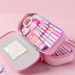3D Cartoon Kitten Pen Case Large Capacity Pencil Box