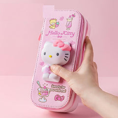 3D Cartoon Kitten Pen Case Large Capacity Pencil Box