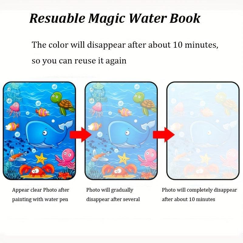 Kids Magic Water Painting Book With Pen