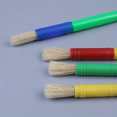 DIY Graffiti Brush Candy 4 Round Head Plastic Pole Pig Bristle Painting Brush