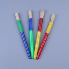 DIY Graffiti Brush Candy 4 Round Head Plastic Pole Pig Bristle Painting Brush