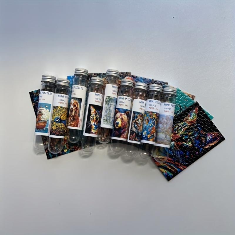 Mini Test Tube Puzzle Painting Jigsaw Toy Educational Game