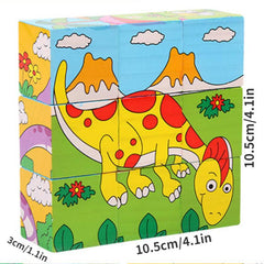 Wooden Block Hexagon Cube Puzzle Educational Toy Gift