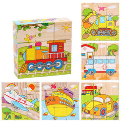 Wooden Block Hexagon Cube Puzzle Educational Toy Gift