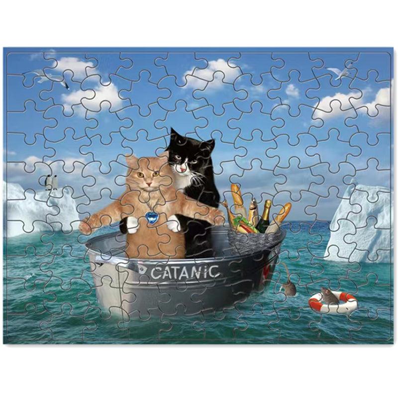 100pc Kids Paper Puzzle Set Animals Landscape Painting Toys