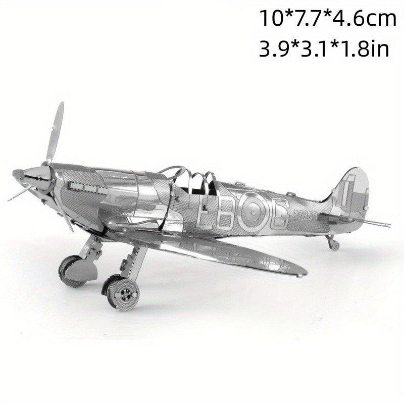 DIY Metal Assembled Toy Airplane Model Helicopter Puzzle
