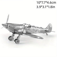 DIY Metal Assembled Toy Airplane Model Helicopter Puzzle