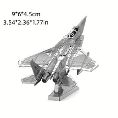 DIY Metal Assembled Toy Airplane Model Helicopter Puzzle