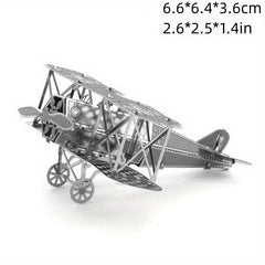 DIY Metal Assembled Toy Airplane Model Helicopter Puzzle