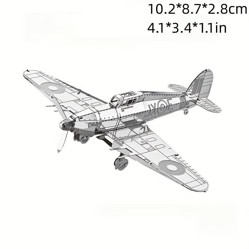 DIY Metal Assembled Toy Airplane Model Helicopter Puzzle
