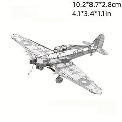 DIY Metal Assembled Toy Airplane Model Helicopter Puzzle