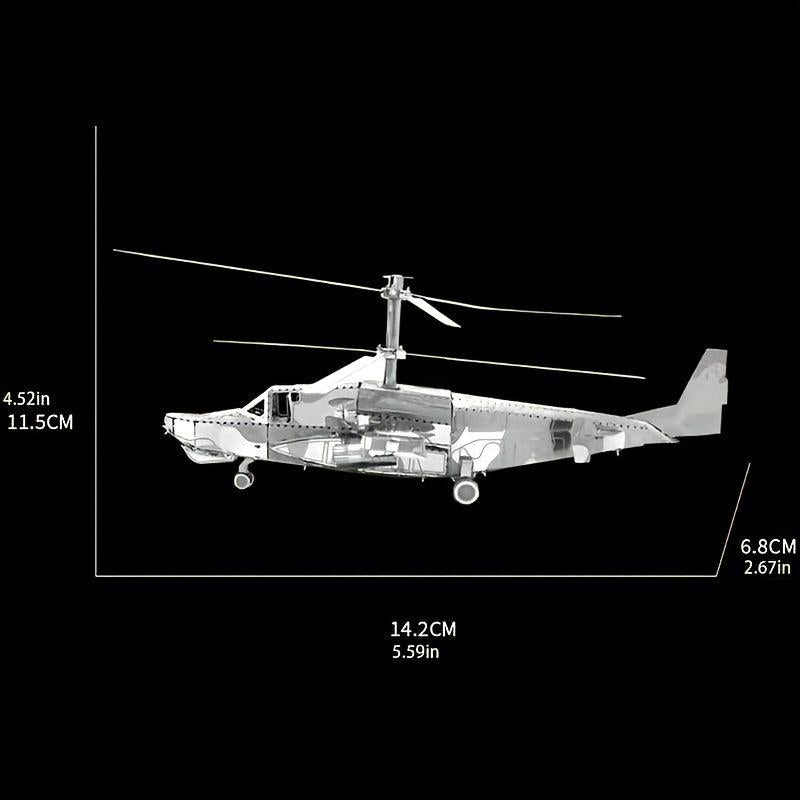 DIY Metal Assembled Toy Airplane Model Helicopter Puzzle