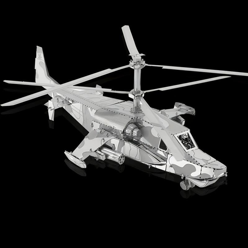 DIY Metal Assembled Toy Airplane Model Helicopter Puzzle
