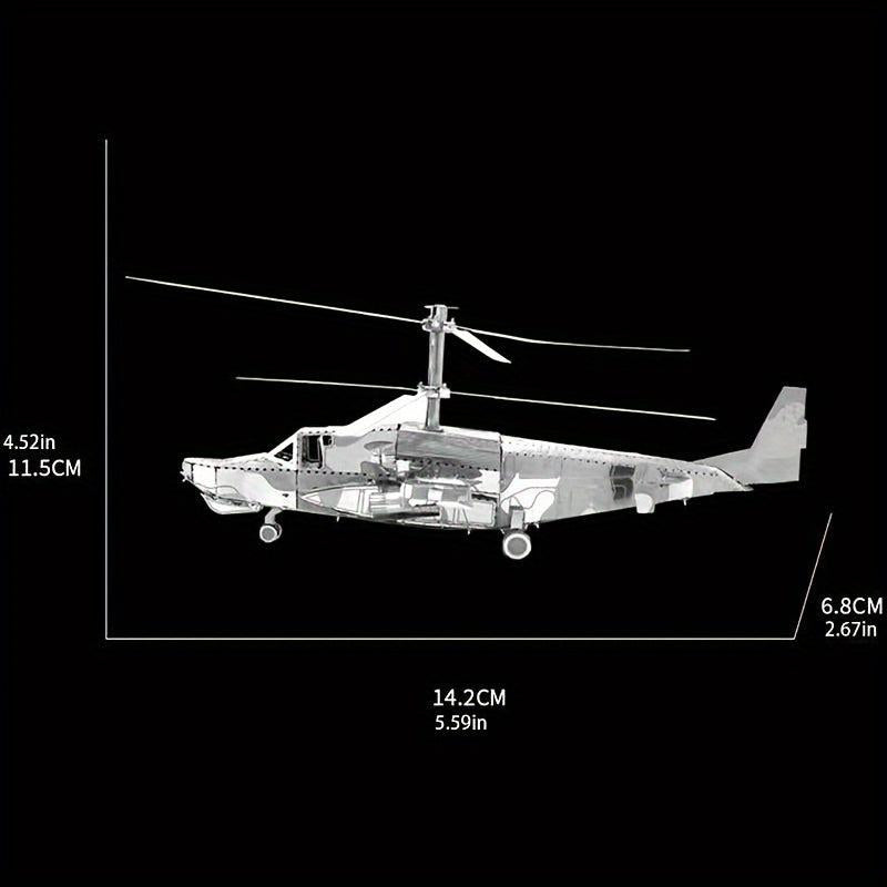 DIY Metal Assembled Toy Airplane Model Helicopter Puzzle