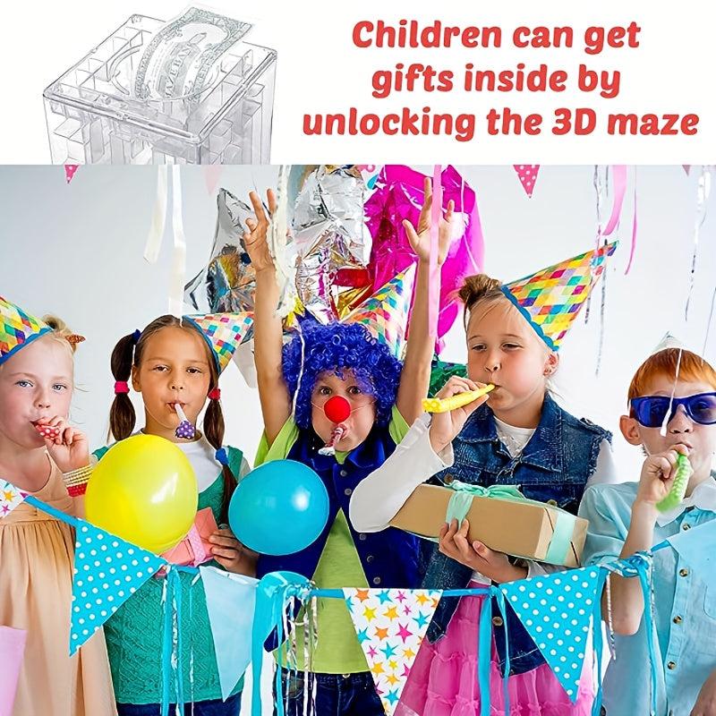 3D Transparent Maze Puzzle Box for Kids and Adults